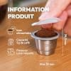 CAPSME Reusable Refillable Capsule Kit Compatible with Nespresso Original (2 Stainless Steel Pods + 48 Paper Lid Caps) - Image 3