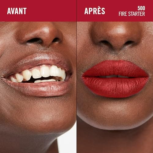 Rimmel London Lasting Mega Matte Liquid Lipstick, Longwear, Moisturizing, Vegan Formula - 500 - Fire Starter, 8 Milliliters - Image 7