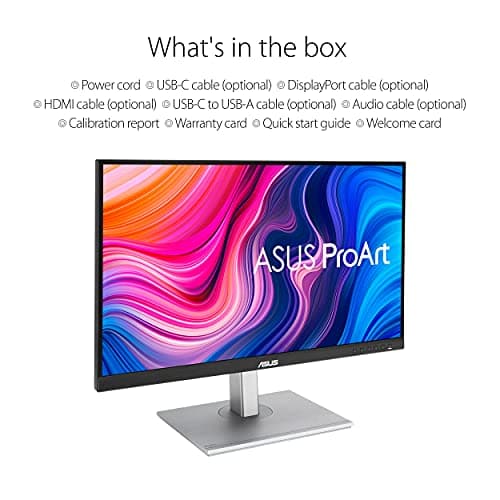ASUS ProArt PA279CV - 27 Inch 4K PC Screen - IPS Panel - 3840 x 2160-350cd/m² - Display Port, 2 x HDMI, USB-C & 4 x USB 3.0 - Delta E< 2 - HDR 10-100% sRGB / 100% Rec. 709 - Image 3