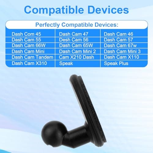 2pcs Adhesive Mount for Garmin On-Board Camera, Replacement Plastic Windshield Mount for Garmin 45/46/47/55/56/57 65W/66W, Mini 2, Mini 3 - Image 5