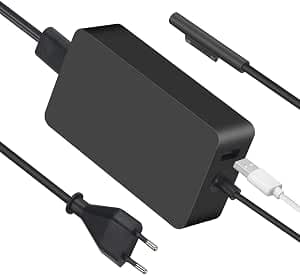 Surface Pro Charger 65W for Microsoft Surface Pro 10 9 8 7 6 5 4 3 Surface Laptop / Studio/Go 7 6 5 4 3 2 1 Surface Go 4 3 2 1 Surface Book Tablet Notebook Power Adapter