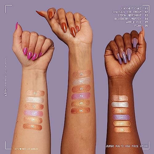 NYX Professional Makeup Jumbo Multi-Use Face Stick Highlighter Pencil, Intense Colour, Multi-Use Highlighter Pencil with Care Oils, Colour: Vanilla Ice Cream (02) - Image 6