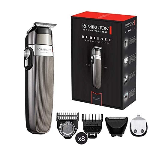 Remington Beard Trimmer [Multifunction Hair] Heritage (Premium Vintage Design, Precise, Self-Sharpening Stainless Steel T-Blades, 11 Accessories: 8 Combs 3-25mm, Wet&Dry) PG9100 - Image 2