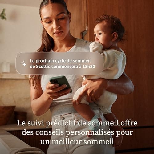 Owlet Dream Sock® - Système de surveillance intelligent pour bébé - Suivi en direct de la fréquence cardique et de l'oxygène du nourrisson - Dusty Rose - Image 6