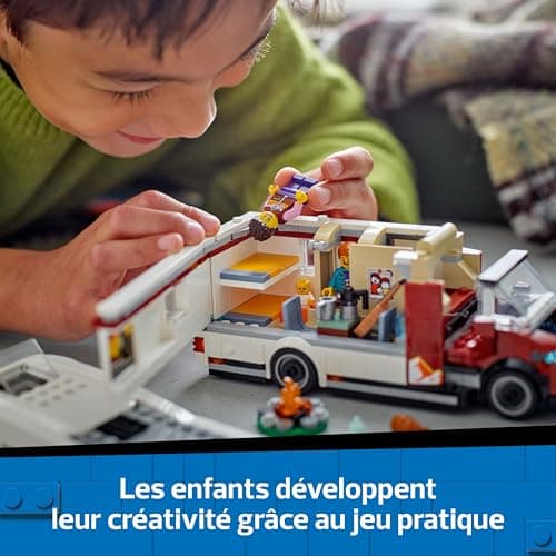 LEGO City Adventure Motorhome Building Set for Boys and Girls from 6 Years + Includes Baby, Accessories and Guitar - Birthday Gift Idea for Adventurers 60454 - Image 6