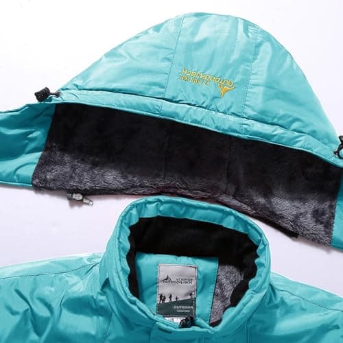 BenBoy Women's Warm Ski Jacket Waterproof Mountain Coat Winter Windproof Outdoor Jacket with Hood Softshell Fleece Jacket Trekking Hiking - Image 3