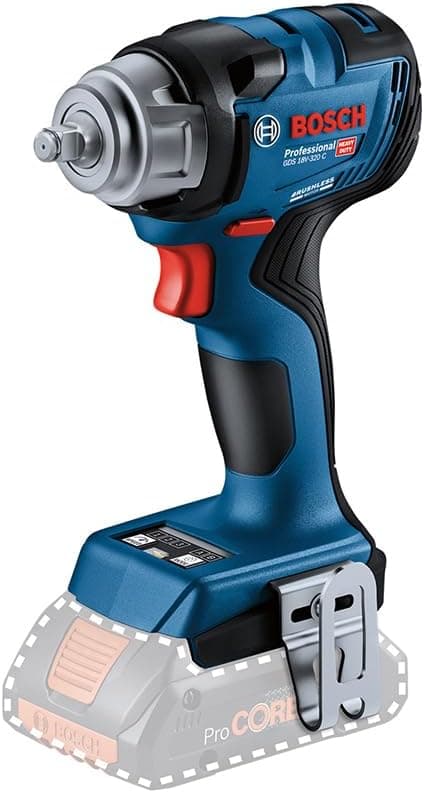 Bosch Professional 18V System cordless impact driver GDS 18V-320 C (clamping torque 320 Nm, detachment torque 540 Nm)