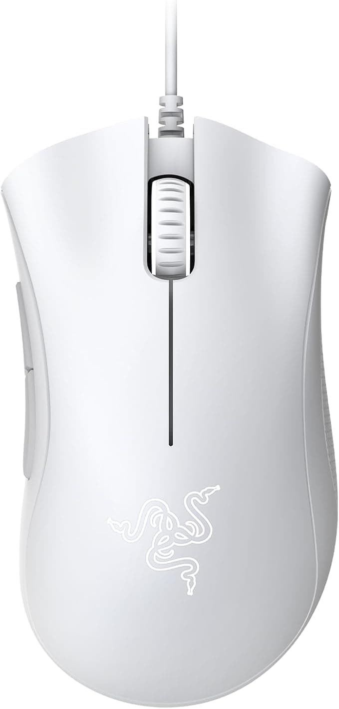 Razer DeathAdder Essential (2021) - Wired Gaming Mouse with 6400 DPI Optical Sensor (Ergonomic Design, 5 Programmable Buttons, Up to 10M of Clics) White - Image 1