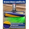 Brush for Dyson V7 V8 V10 V11 V15 Brush Head with Green LED Reveal and Vacuum Invisible Dust Motorized Brush Vacuum Cleaner for Dyson Tip Spare Part Accessory for Hard Floors - Image 7