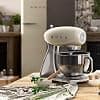 Smeg, SMF02CREU Pastry Processor, 10 Speed Levels, Step-On Function, Bowl 4.8 L, Safety Motor Lock, Flat Beater, Hook and Lid Included, 800W, Cream - Image 5