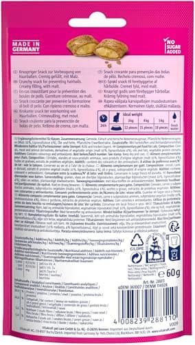 Vitakraft Crispy Crunch Classic, Cat Treats, Crispy Malt Snack, Resealable Bag, No Added Sugar (1x 60g) - Image 6