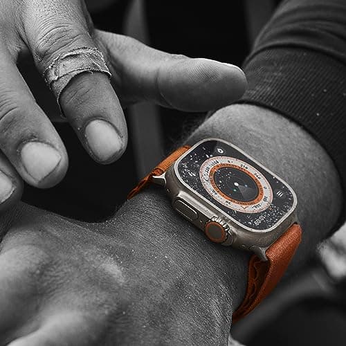 2022 Apple Watch Ultra GPS + Cellular, Boîtier en Titane de 49 mm avec Boucle Alpine Lumière stellaire - Small - Image 7