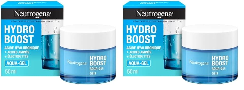 Neutrogena | Aqua-Gel Hydro Boost (50ml Jar) - Hydrating Cream for All Skin Types with Hyaluronic Acid - Moisturizing Gel for a Fresh and Radiant Complexion (Pack of 2) - Image 2