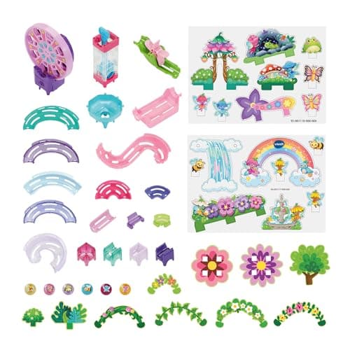 VTech - Marble Rush Fairy Garden Set M500E - Buildable Electronic Ball Circuit, 90 Pieces and 6 Glitter Balls - Creative Building Set - Gift for Children from 4 Years Old - Content in French - Image 6