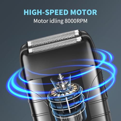KEMEI Dual Leaf Electric Razor for Men, Cordless Barber Shaver USB Rechargeable, Up to 180 Minutes Use - Image 6