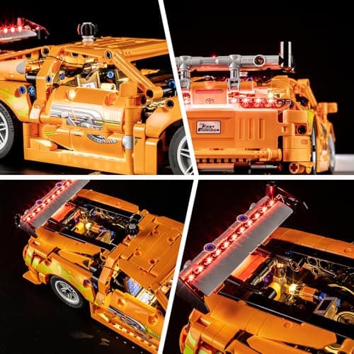 BRIKSMAX Light Kit for Lego-42204 Fast and Furious Toyota Supra MK4 - LED Lighting Compatible with Lego Technic Building Kit - Lego Set NOT Included - Image 5