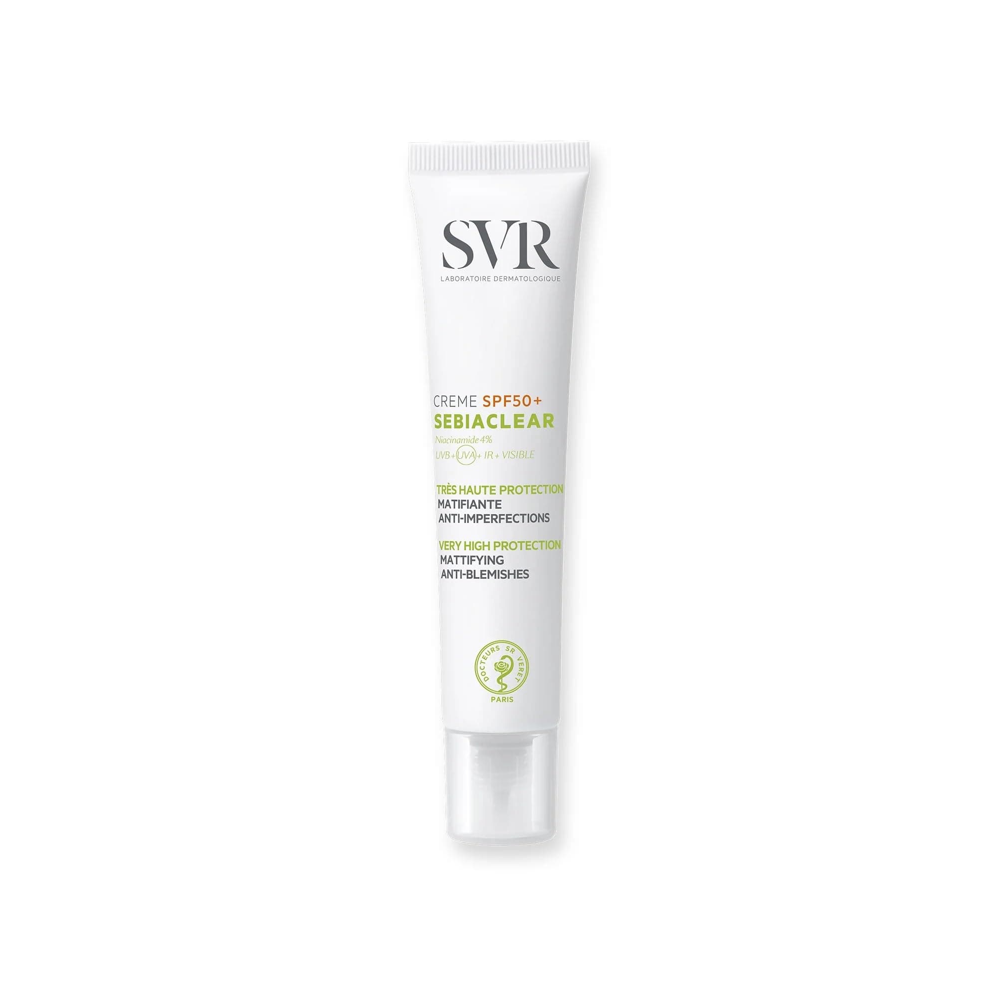 SVR - Sebiaclear Crème SPF50+ - Protection solaire anti-imperfections – Pour peaux mixtes à grasses, sensibles ou à tendance acnéique – Niacinamide 4%, Gluconolactone, Filtres UVA/UVB – 40 ml - Image 5