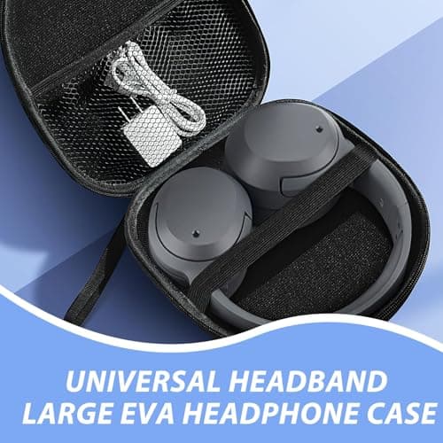 Headphone Case, Heavy Duty Headphone Carrying Case Compatible with Sony MDR-XFB950BT, MDRZX310, MDRZX330, COWIN E7, Bose QC25, Grado SR80, Heavy Duty Nylon, Black, Universal Size - Image 5