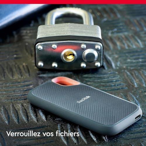 SanDisk Extreme 500GB External Solid State Drive (Portable NVMe SSD, Up to 1050MB/s Reading, 1000MB/s Write, USB-C, IP65 Rated Dust & Water Resistant, Convenient Carabiner) Black - Image 6
