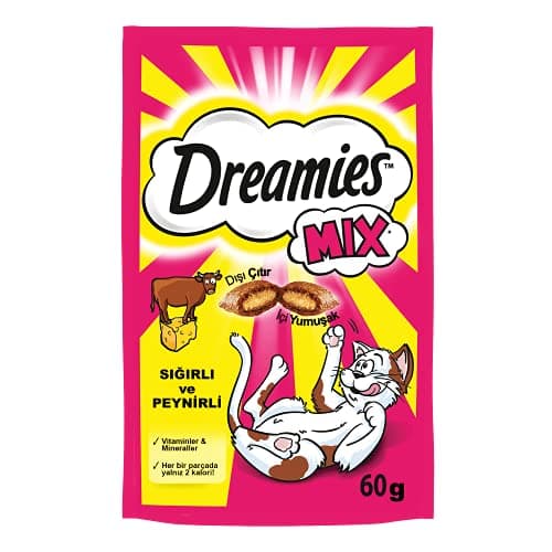 Dreamies Cat Treat Mix with Beef and Cheese - Crispy on the outside and creamy inside - 60g - Image 5