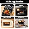 4 x Silicone Air Fryer Moulds, 4.5L-8L, Air Fryer Accessory for Moulinex, Russell Hobbs, Ninja, COSORI, Philips, Reusable Silicone Liners for Air Fryer, Microwave, Oven - Image 6
