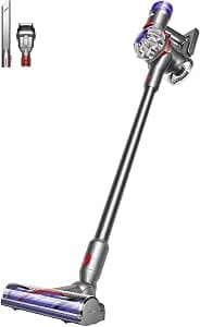 Dyson V8 Advanced Cordless Vacuum Cleaner, 130 AW, Up to 40 Min Battery Life, Anti-Tangle Motorbar Brush, Pet Hair Removal, Hand and Floor Vacuum