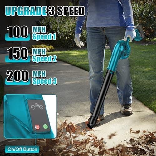 Cordless Leaf Blower Compatible with Makita 18V (No Battery) Lawn Care Electric Blower for Leaf Blowing Snow - Image 7