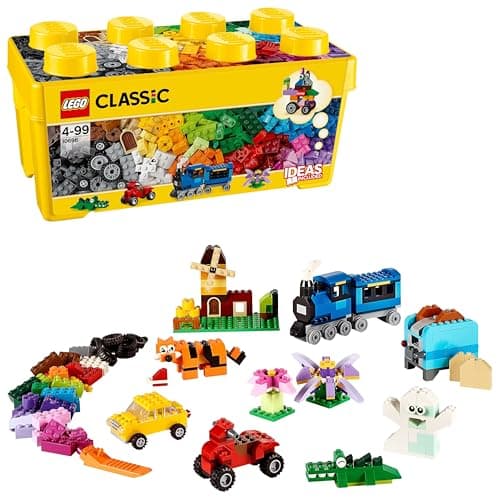 LEGO 10696 Classic La Boîte de Briques Créatives, Jouet et Ensemble de Rangement avec Briques, Roues, Fenêtres, Idée Cadeau Anniversaire, Enfants 4 Ans - Image 3