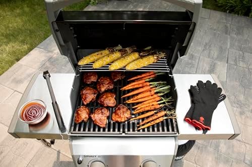 Weber Spirit II E-210/2 Burner Gas Grill, Gourmet BBQ System Grills, GS4 Powerful Cooking System, 51 x 46 cm Cooking Surface, Integrated Side Shelves, Black/Silver - Image 5