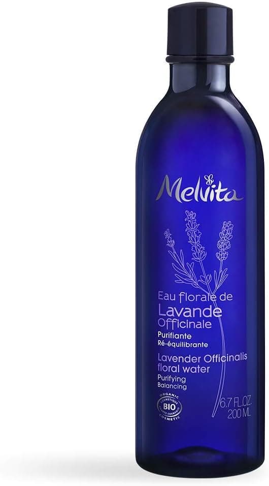 Melvita – Bio-Lavendelblütenwasser – Klärendes und ausgleichendes Hauttonikum – Ohne Parfüm – 99% natürlich – Bio-zertifiziert – Vegan – Flasche 200 ml