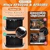 29Pcs Accessoire Air Fryer pour Ninja Foodi Flex 10,4 L AF500EU COSORI 10L, Moule Silicone Air Fryer pour Ninja AF500EUCP, Accessoires Air Fryer Ninja 10.4L, Plat pour Ninja Max AF500EU - Image 8