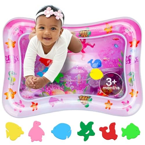 Baby Water Mat – Activity and Play Mat – Inflatable Baby Sensory Mat – Baby Play – Baby Sensory Water Mat – Baby Water Toy – 100% BPA-Free & Non-Toxic – Pink Avec Maman - Image 2