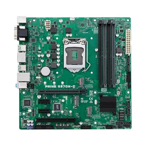 Carte Mere pc Carte mère Fit for ASUS Prime Q370M-C Q370 LGA 1151 for Xeon E-2176G/i7-8700 avec mémoire Intel vPro ECC, Double écran 4K mATX, PC de Bureau - Image 2