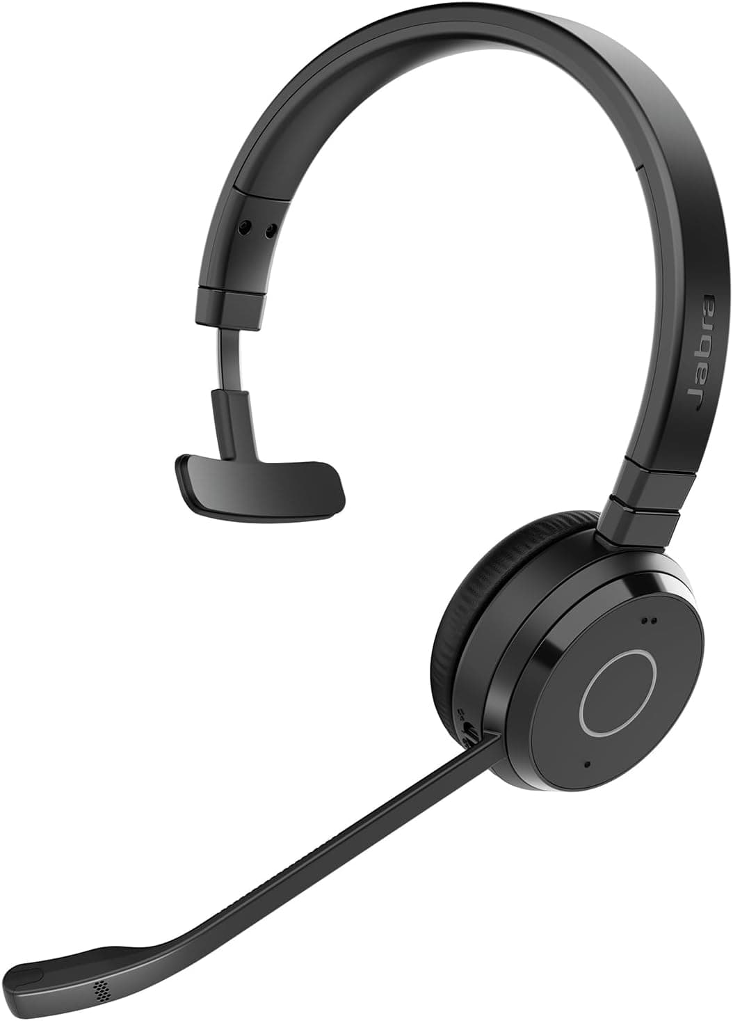 Jabra Jabra Evolve 65 Te (3e édition 2025) Micro-Casque Mono Bluetooth sans Fil, se connecte à 2 appareils, 16 h d’autonomie, Micro antibruit, Adaptateur USB-A, certifié MS Teams, Noir