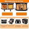 Baking Paper for Ninja 10.4L 200pcs Baking Paper Air Fryer Paper Baking Liner Food Grade 10.4L Dual Zone 5.2L Greaseproof Paper for Ninja Foodi Flex AF500EU/AF500EUCP (200) - Image 5