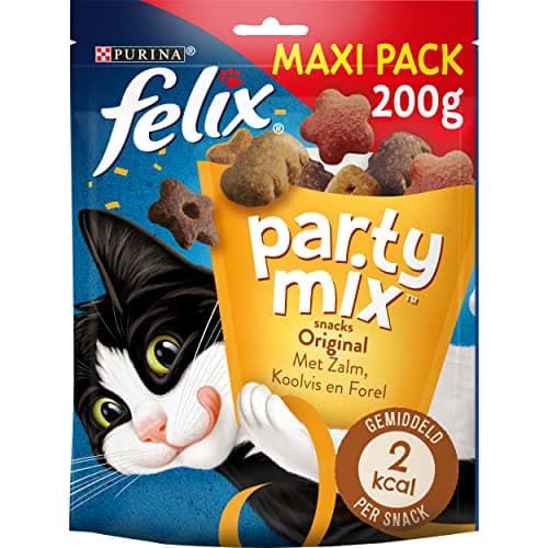 FELIX | Party Mix | Adult Cat Treats | Rich in Protein, Vitamins, Fatty Acids & Omega 6 | Mixed Selection with Irresistible Taste: Chicken, Liver, Turkey | Bag | Pack of 5 x 200g - Image 3