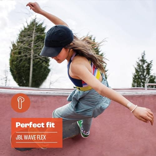 JBL Wave Flex, Wireless In-Ear Headphones, IP54 and IPX2 Water Resistance, TalkThru and AmbientAware Technology, 32 Hours Battery Life in White - Image 5