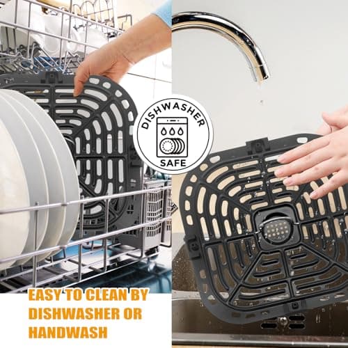 Air Fryer Accessories Instant Pot Vortex 6 in 1 5.7 QT Gourmia GAF735 6 QT Air Fryer Tray Replacement Air Fryer Tray Grill Plate Rack Plate Switch - Image 6
