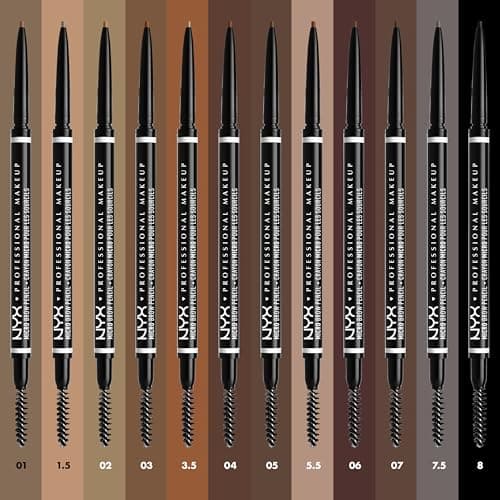 NYX Professional Makeup Crayon à Sourcils Micro Brow Pencil, Crayon Ultra-Fin Double-Embout avec Mine Rétractable et Goupillon, Teinte : Brunette (06) - Image 6