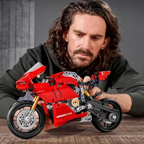 LEGO 42107 Technic Ducati Panigale V4 R, Modèle Réduit à Construire de Moto Pour Adultes, Kit de Construction 2en1, Idée Cadeau - Image 7