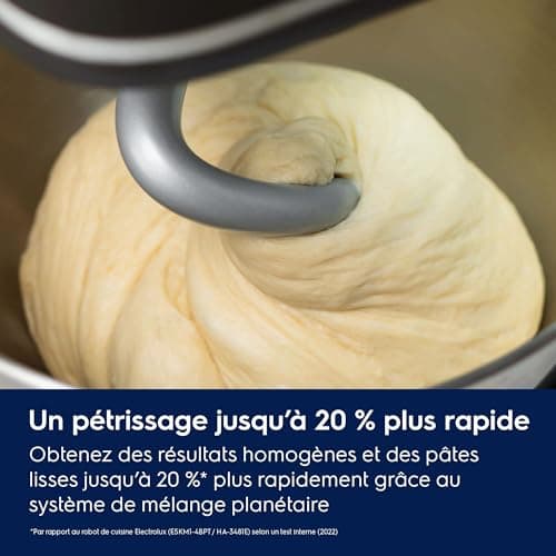 Electrolux Orbital Pastry Processor 700 Kitchen Assistant E6KM1-4BPT, Two Bowls of 6L and 4L, 10 Speed, PerfectRiseLid, with Kitchen Whisk, 1200 W, Stainless Steel, Black Pearl - Image 5