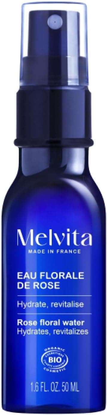 Melvita Melvita - Moisturizing Rose Floral Water - Soothing Tonic or Refreshing Mist - Subtle Fragrance for Daily Well-Being - 50 ml