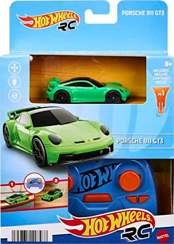 Hot Wheels Remote Control Car, Porsche 911 1/64 scale, USB cable, Track and Off-Road Racing, Turbo accelerator, Gift for Children, HLT20 - Image 7