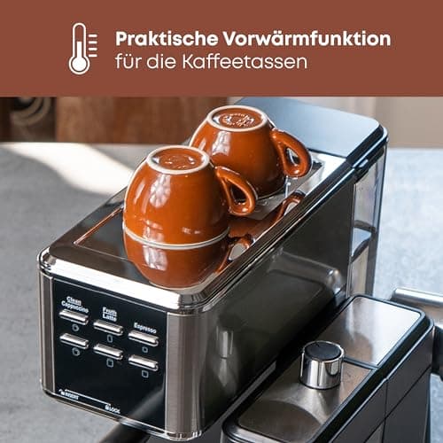 ProfiCook® 2 in 1 Espresso Machine for Powdered Coffee and Nespresso Compatible Capsules – 20bar Filter Holder – with Milk System for Latte and Cappuccino – Filter Holder Included – PC ES 1266 - Image 7