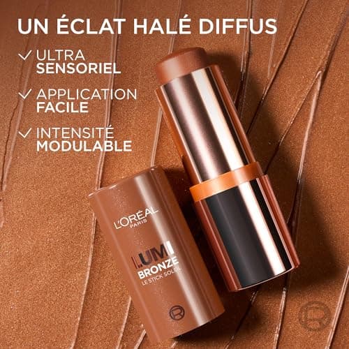 L'Oreal Paris Le Stick Soleil Contouring Bronzing Stick Brightening Tanning Skin Tone Melting Creamy Texture Powder Finish Easy to Carry Size Lumi Bronze Shade 130 Sunset Golden - Image 6