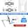 AboveTEK Tablet Stand – 2 in 1 Kitchen Wall Mount with Multi Angle 360 Degree Rotation for iPad iPhone Samsung (4.7-13.5 Inch) – White - Image 3