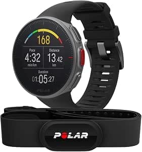 Polar Vantage V with H10 - Premium FC/GPS Sports Watch for Men and Women with Extra Long Life Battery - Multisport Training and Triathlon (Heart Rate Monitor, Waterproof)