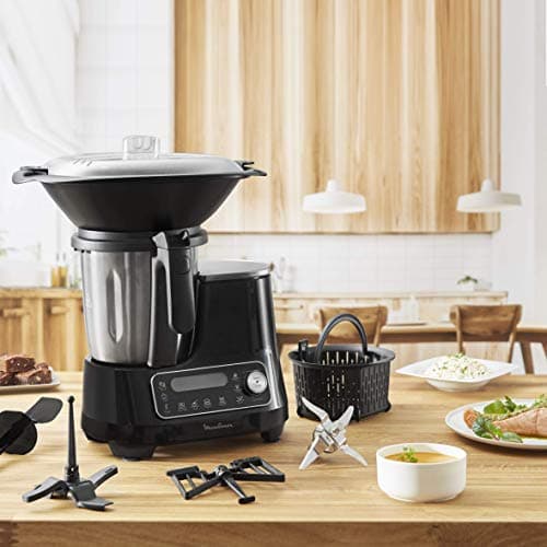 Moulinex Clickchef Compact Multi-Function Cooker, 3.6 L, 1400 W, 5 Programs, 32 Functions, Built-in Kitchen Scale, Steamer, Mixer HF456810 [Control Screen] - Image 3