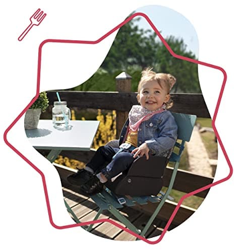 Badabulle Yummy Travel Children's Chair Riser, Lightweight & Folding, Ultra Compact, Universal, Suitable for All Chairs, Integrated Divided Storage - Image 4
