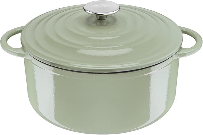 Tefal LOV E2580404 Casserole Dish Cast Iron Non-Stick with Lid 25 cm 5 Litres Lichen Green - Image 1